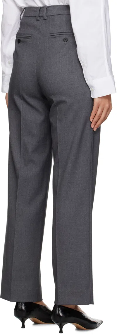 Dunst Gray Double Pleated Trousers