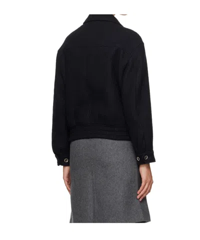 Dunst Navy Textured Jacket In Black