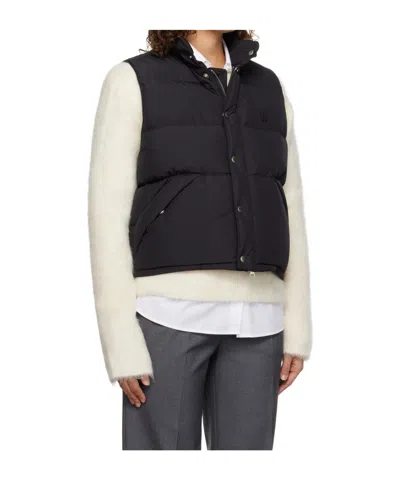 Dunst Unisex Open Crochet Knit Vest In Black