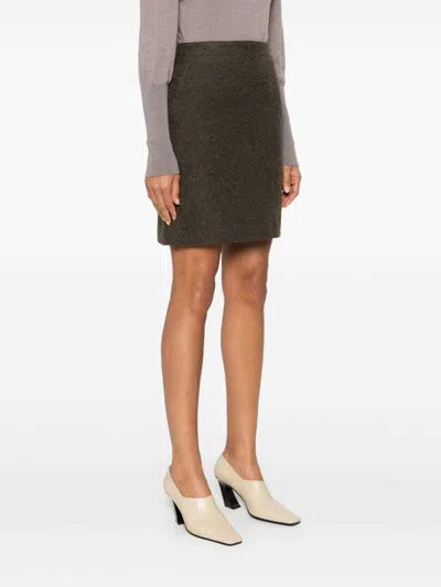 Dunst Brown H-line Midi Skirt