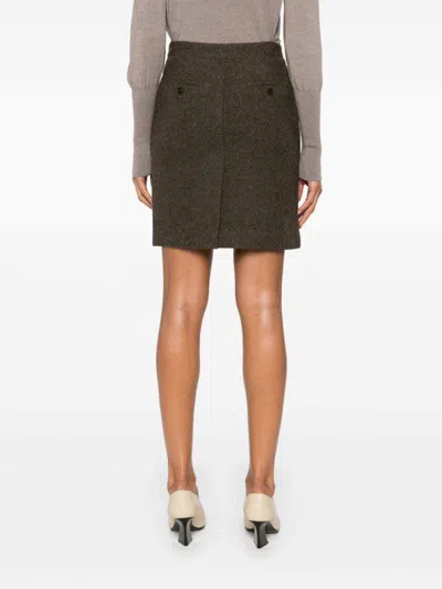 Dunst Brown H-line Midi Skirt