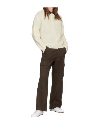 Dunst Off-white Button Cardigan In White