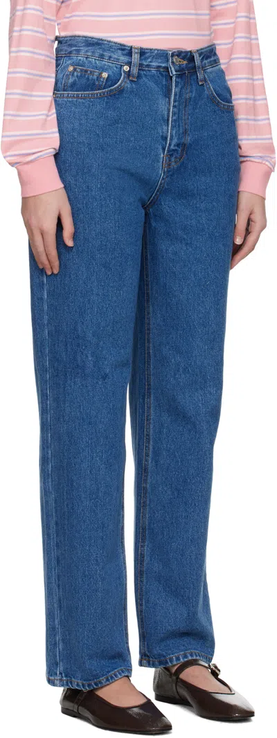 Dunst Blue Loose Fit Jeans In Blue