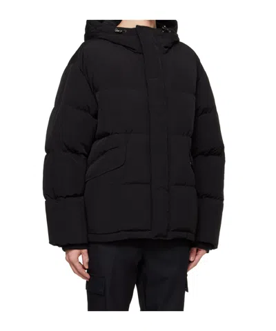 Dunst Black Hooded Volume Down Jacket In Black