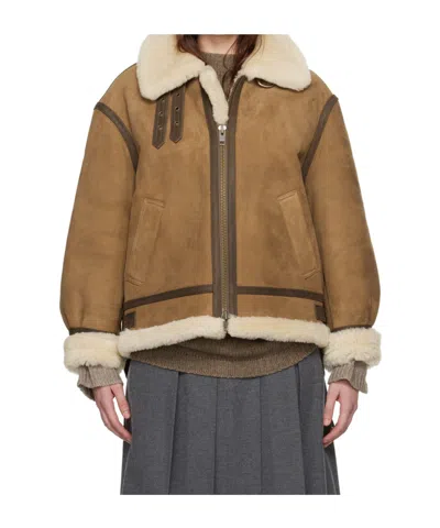 Dunst Brown Genuine Shearling Jacket