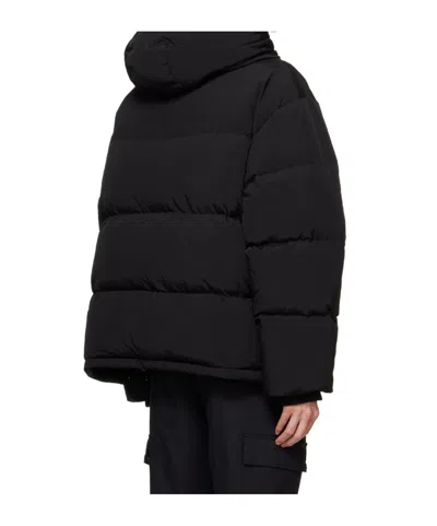 Dunst Black Hooded Volume Down Jacket In Black