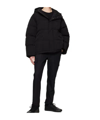 Dunst Black Hooded Volume Down Jacket In Black