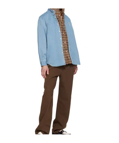 Dunst Beige Hooded Shirt In Brown