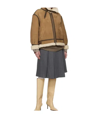 Dunst Brown Genuine Shearling Jacket