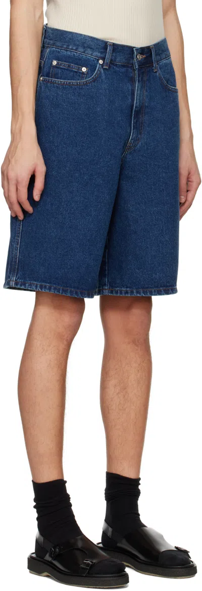 Dunst Blue Classic Baggy Denim Shorts