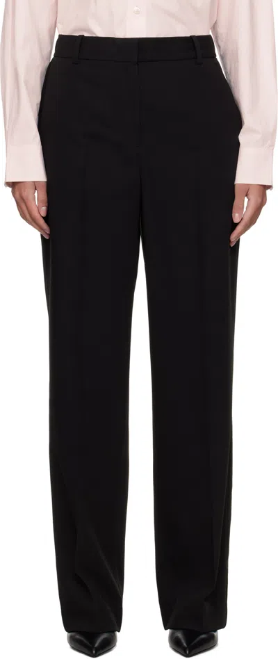 Dunst Black Straight Trousers In Black