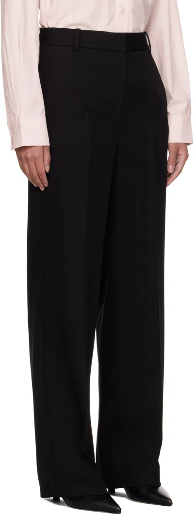 Dunst Black Straight Trousers In Black