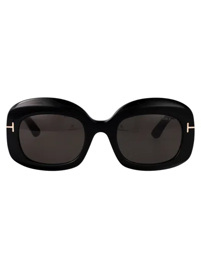 Tom Ford Nero Lucido Acetate Sunglasses In Black