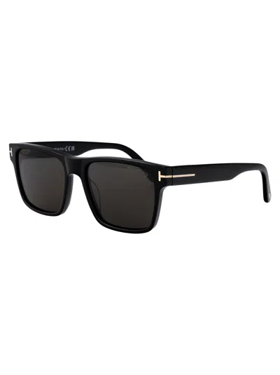 Tom Ford Eyewear Calder Square Frame Sunglasses In Black