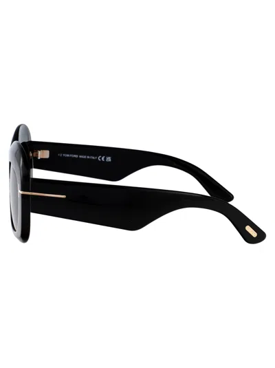 Tom Ford Nero Lucido Acetate Sunglasses In Black