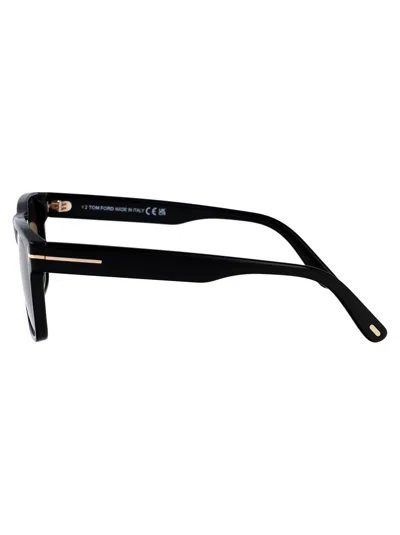 Tom Ford Eyewear Calder Square Frame Sunglasses In Black