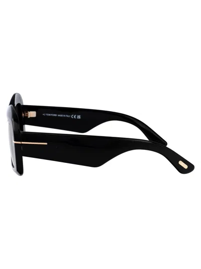 Tom Ford Eyewear Rectangle-frame Sunglasses In Black