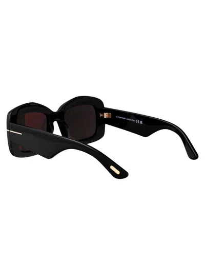 Tom Ford Eyewear Rectangle-frame Sunglasses In Black