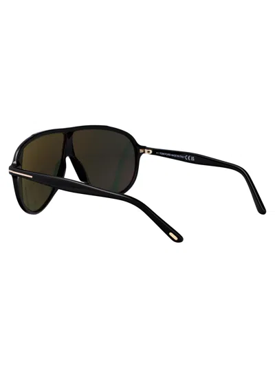 Tom Ford Eyewear Oversized Pilot Frame Sunglasses In Black