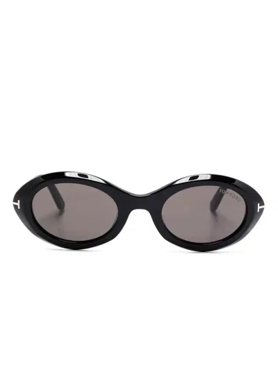 Tom Ford Eyewear Carmen Oval-frame Sunglasses In Black