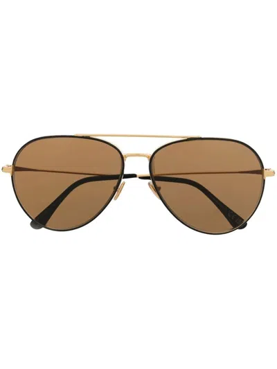 Tom Ford Tinted Round Sunglasses In Brown