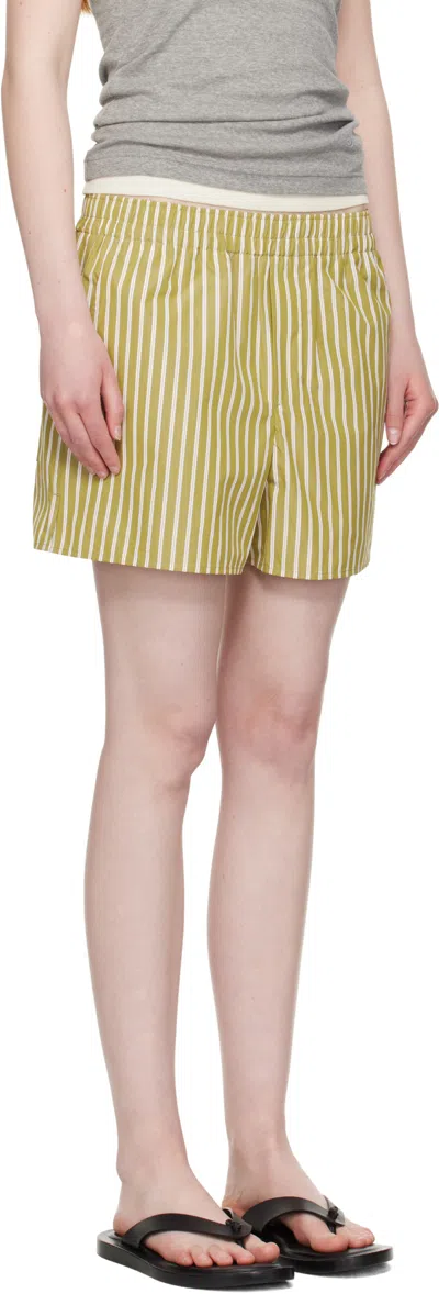 Ami Alexandre Mattiussi Ami Paris Short Stripes In Yellow