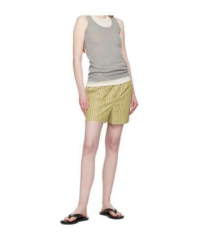 Ami Alexandre Mattiussi Ami Paris Short Stripes In Yellow
