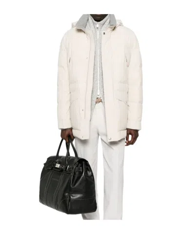 Brunello Cucinelli Hooded Puffer Jacket In White