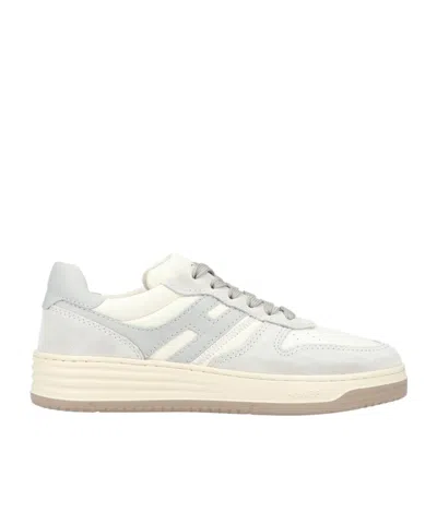 Hogan Sneakers With Perforated Toe Box And Contrasting Accents In White