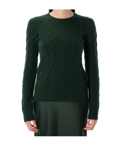 Ralph Lauren Collection Cable-knit Crewneck Jumper In Green