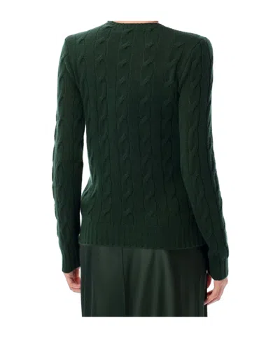 Ralph Lauren Collection Cable-knit Crewneck Jumper In Green