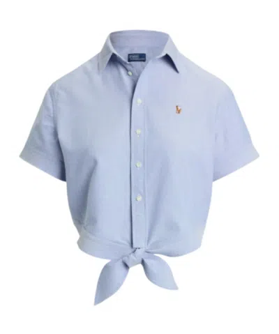 Polo Ralph Lauren Oxford Tie-front Cropped Shirt