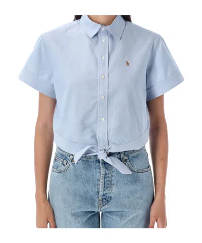 Polo Ralph Lauren Oxford Tie-front Cropped Shirt