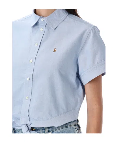 Polo Ralph Lauren Oxford Tie-front Cropped Shirt