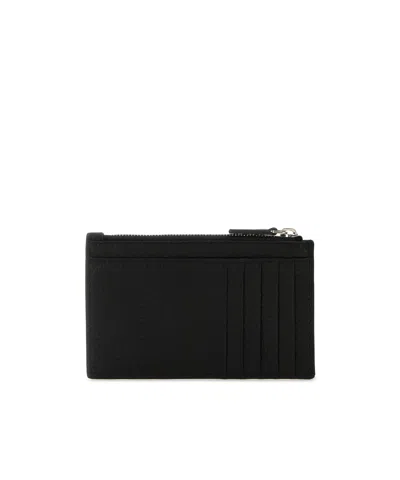 Balenciaga Leather Card Holder Textured Finish In Blue