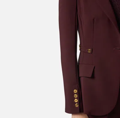 Elisabetta Franchi Padded-shoulders Blazer In Burgundy