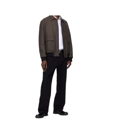 Hugo Boss Long Sleeve Casual Jacket In Brown