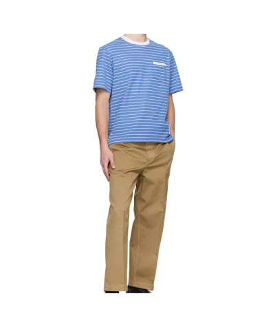 Thom Browne Blue Milano Short Sleeve Pocket T-shirt In Blue
