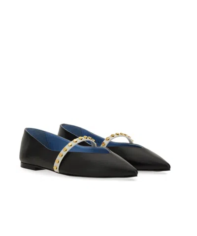 Alexander Mcqueen Studded Strap Ballerina Shoes