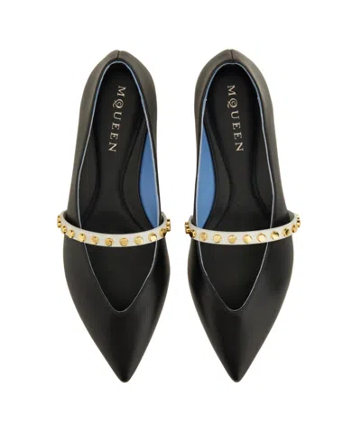 Alexander Mcqueen Studded Strap Ballerina Shoes