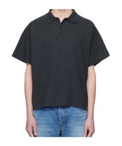 The Row Short-sleeve Buttoned Polo Shirt In Blue