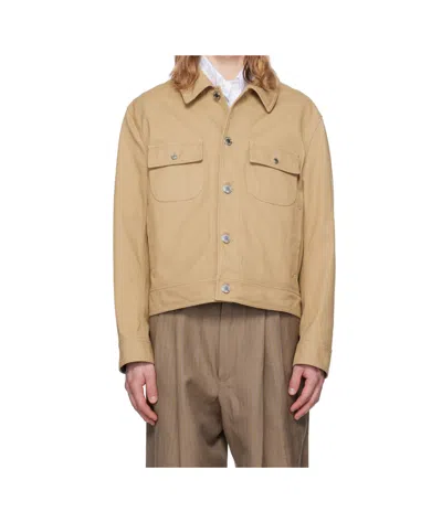 Thom Browne Khaki Backstrap Utility Jacket In Brown