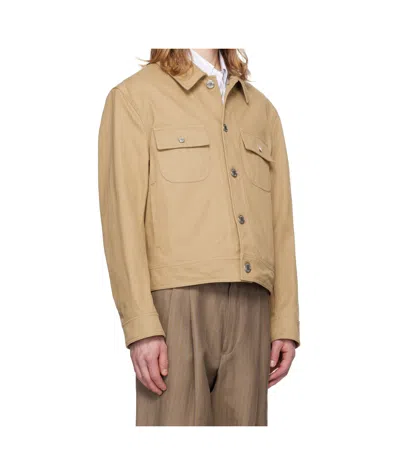 Thom Browne Khaki Backstrap Utility Jacket In Brown