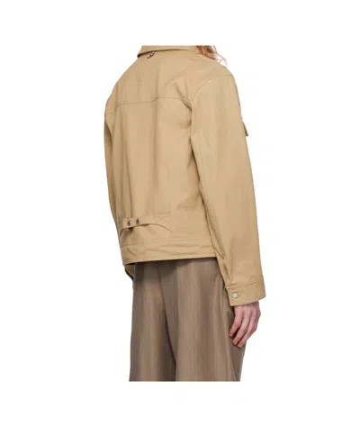 Thom Browne Khaki Backstrap Utility Jacket In Brown