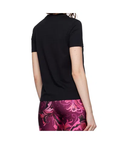Versace Jeans Round Neck Short Sleeve T-shirt In Black