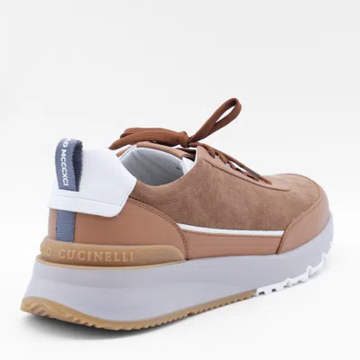 Brunello Cucinelli Low Top Sneakers Contrast Sole In Neutral