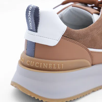 Brunello Cucinelli Low Top Sneakers Contrast Sole In Neutral