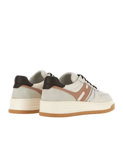Hogan Multicolor Leather H630 Sneakers In Neutral