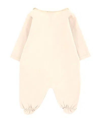 Fendi Hat, Long-sleeved Bodysuit And Bib Set In Brown