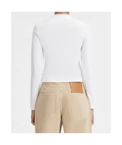 Jacquemus Long-sleeved T-shirt With Applique In White